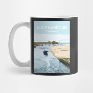 Bude Harbour Cornwall.  Cornish gift Kernow Travel location poster Mug